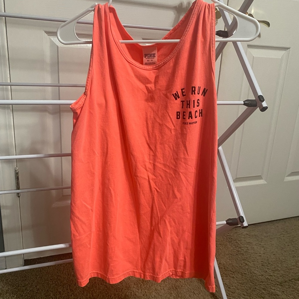 PINK VICTORIAS SECRET MUSCLE TANK TOP